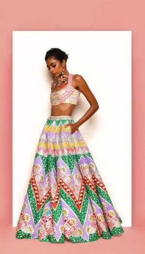 Papa Don’t Preach- Hand painted lehenga - Image 4