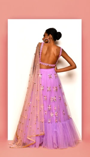Papa Don't Preach- Lilac tulle lehenga - Image 2