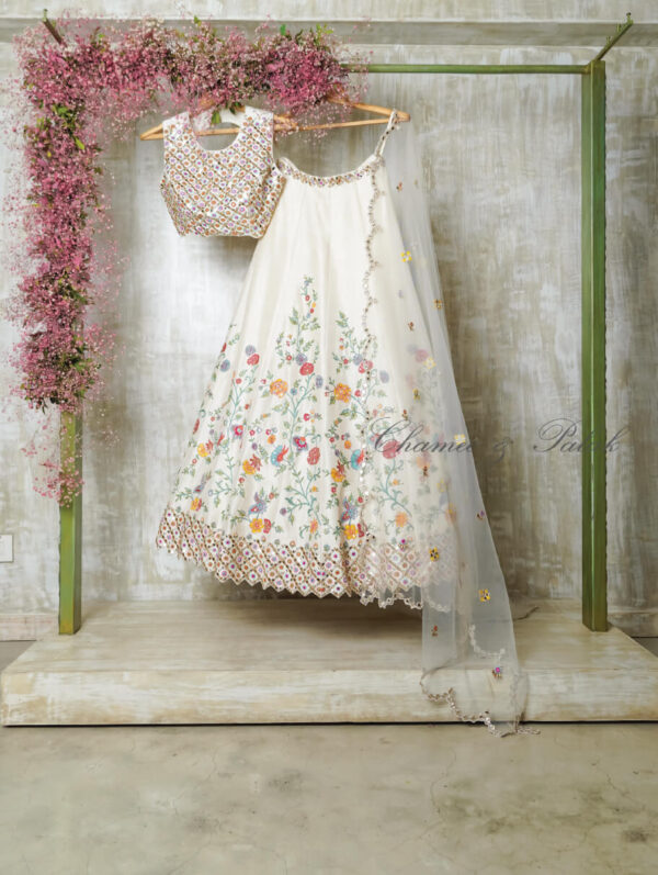 Chamee and Palak- Dupian Silk Skirt Set