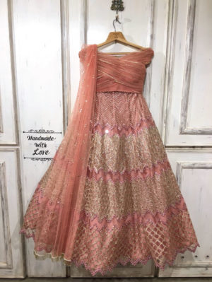 Chamee & Palak dusky pink lehenga - Image 3
