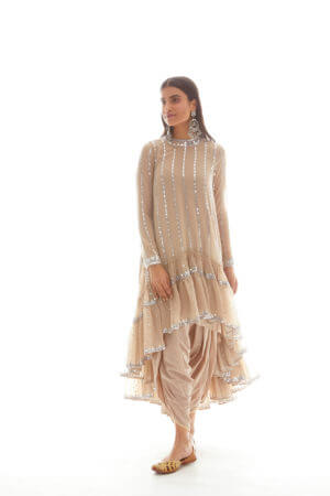 Vvani vats-LINEAR TIER DHOTI KURTA set - Image 2