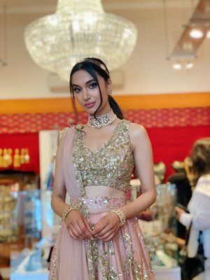 ASTHA NARANG - Pink Raw Silk Lehenga Set - Image 2