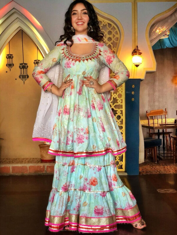 Gopi Vaid- Utsav U-Neck Sharara Set