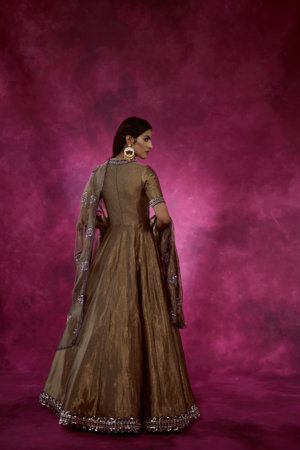 Vvani Vats- Mughal Botta Dupataa Anarkali set - Image 3
