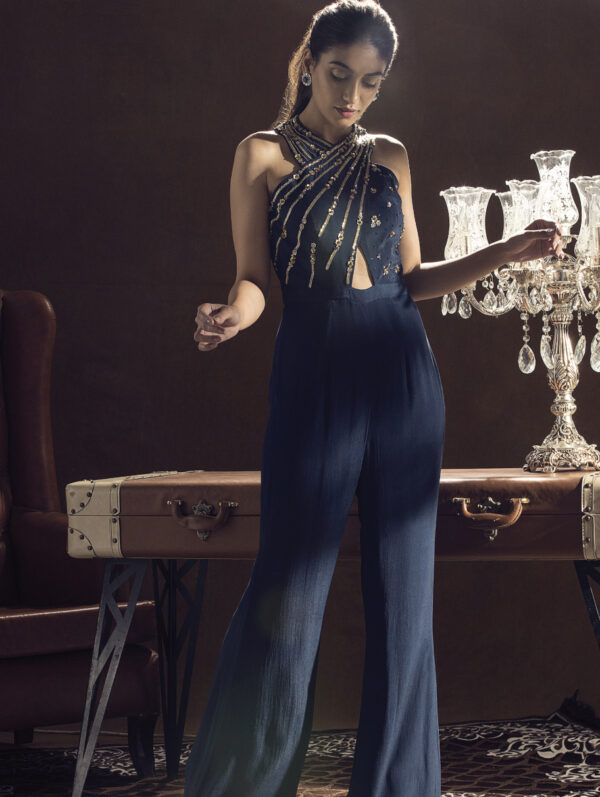 SANYA GULATI - BLUE CROSSOVER JUMPSUIT
