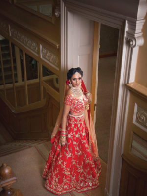 Chamee& Palak - Floral Red bridal Lehnga - Image 2