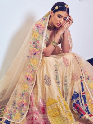 RAR - Beige Lehenga Set - Image 3