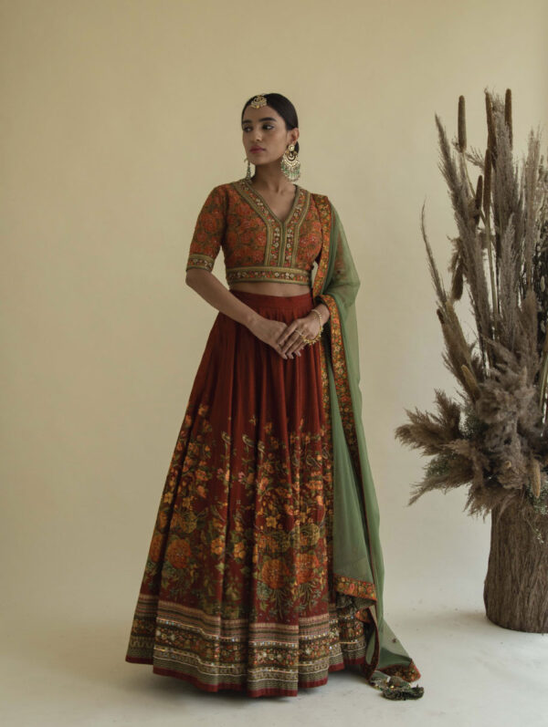 Kalista - Maroon Lehenga Set