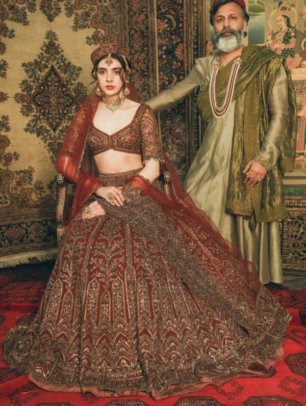 Payal Keyal - Dark Red Embellished Lehenga
