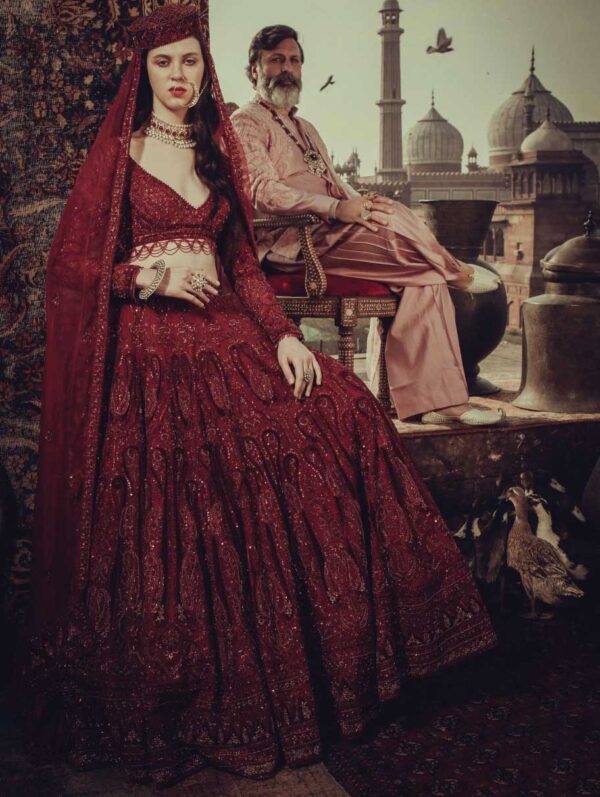 Payal Keyal - Dark Red Embroidered Lehenga