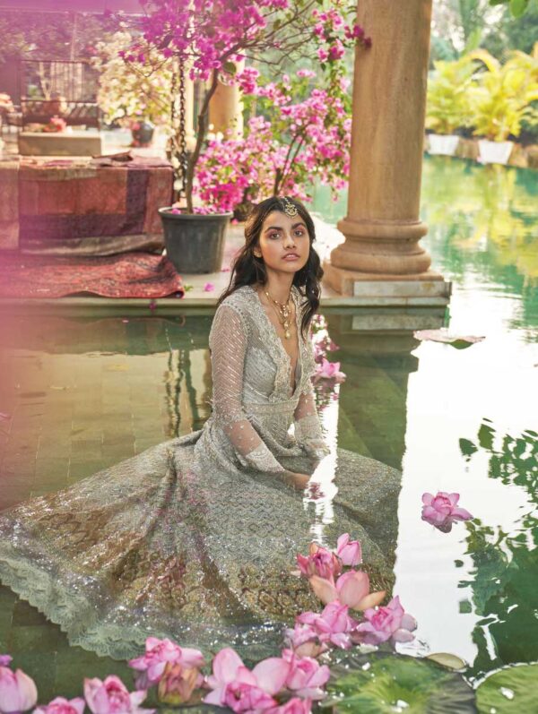 Jade - Metallic Embroidered Gown
