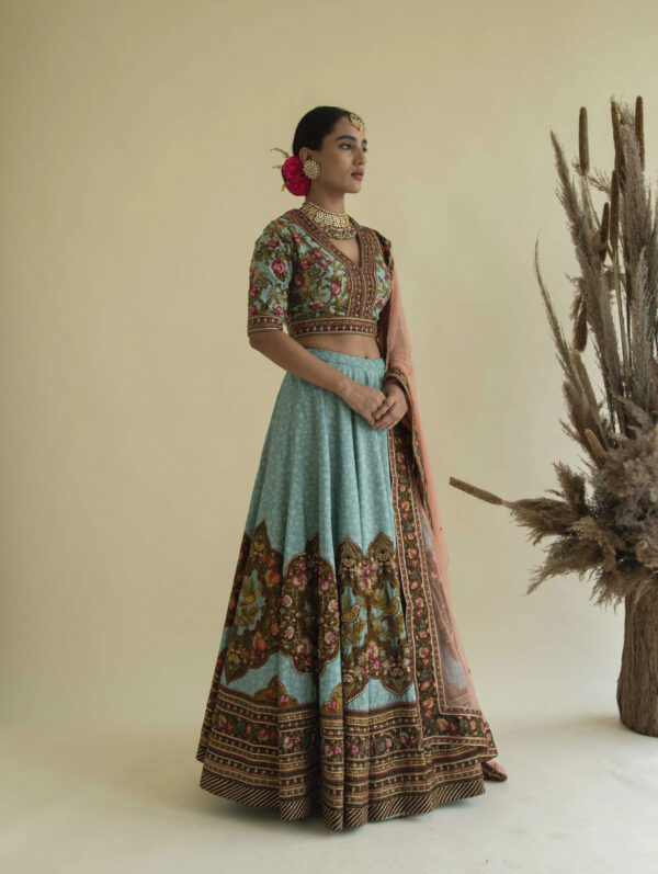 Kalista - Sky Blue Lehenga Set