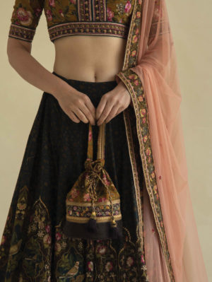 Kalista - Brown Lehenga Set - Image 3