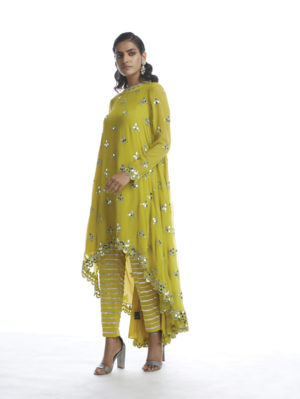 VVANI VATS - MOSS GREEN KURTA SET - Image 2