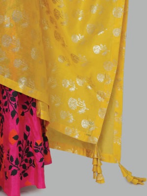 House of Masaba - HOT PINK FLORAL BLOOM LEHENGA SET - Image 2