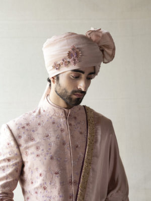 Jatin Malik - Champagne Jamawaar Sherwani - Image 3