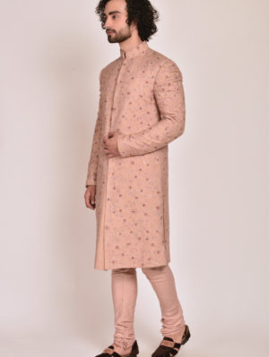 Jatin Malik - Champagne Jamawaar Sherwani - Image 7