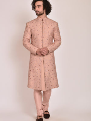 Jatin Malik - Champagne Jamawaar Sherwani - Image 8