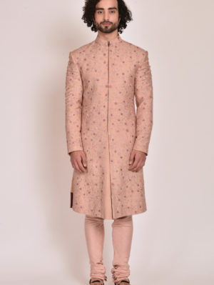 Jatin Malik - Champagne Jamawaar Sherwani - Image 10