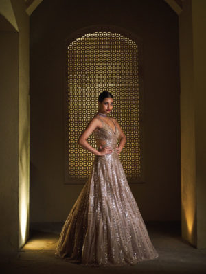 Seema Gujral - Light Gold Gown - Image 3