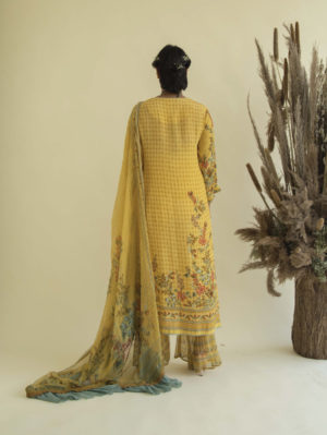 Kalista - Mughal Floral Suit Dupatta Set with straight pants - Image 2