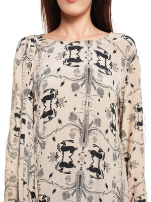 Payal Singhal - Blush Colour Printed Crepe Kurta and Palazzo Pant - Image 4