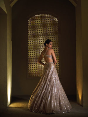 Seema Gujral - Light Gold Gown - Image 5