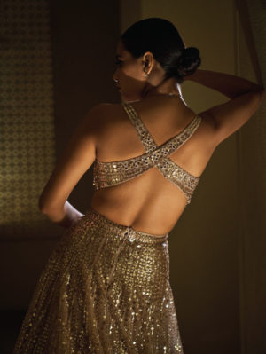 Seema Gujral - Light Gold Gown - Image 2
