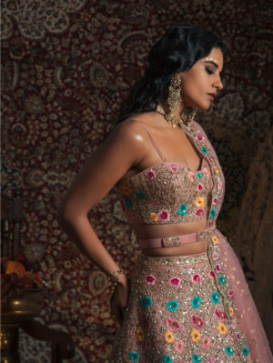 Rachit Khanna - Rosegold Bahaar Bridal Set - Image 2