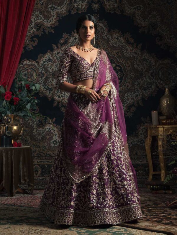 Rachit Khanna - Purple Gulaab Bridal Set