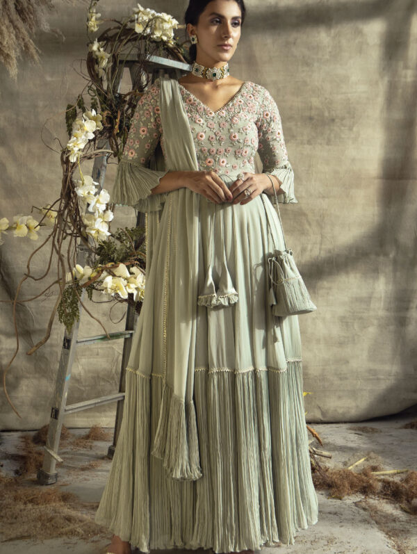 Rachit Khanna - Grey Anarkali Suit