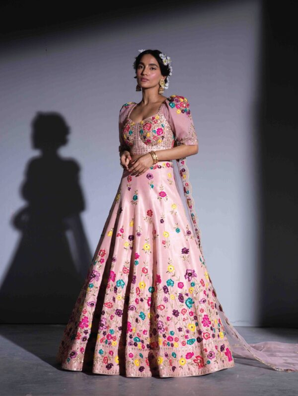 Rachit Khanna - Dark RoseGold Lehenga Set