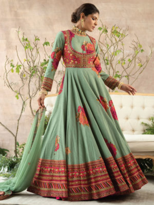 Kalista - Mint Green Inayat Anarkali Set - Image 3
