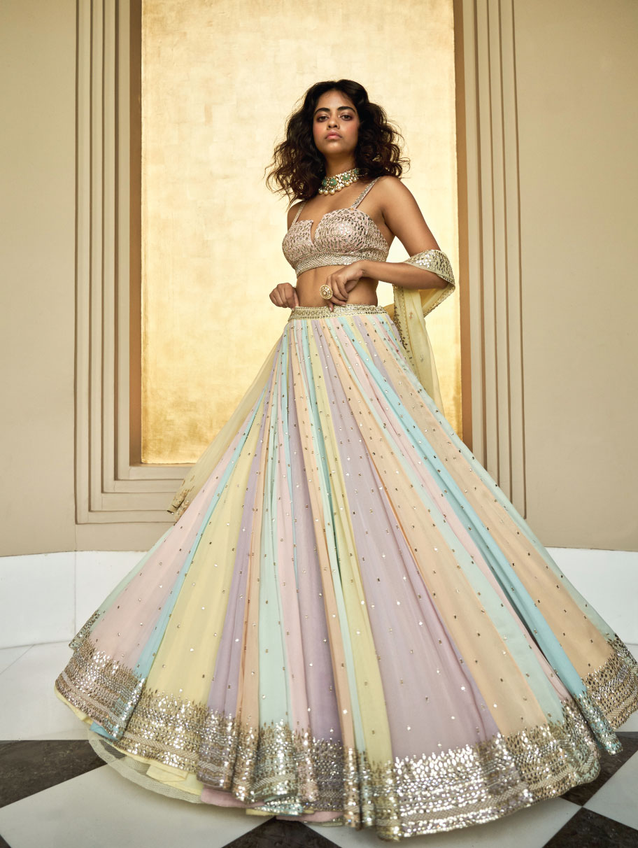 Seema Gujral - Pastel Lehenga Set ...