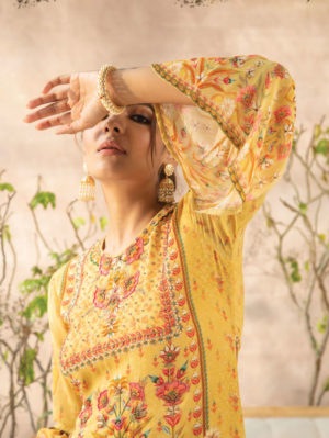 Kalista - Yellow Ahaana Gharara Set - Image 4