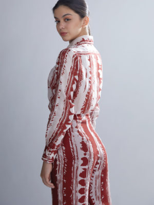 KOAI – RED AND WHITE DABU PANTS - Image 2