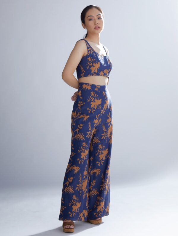 KOAI – BLUE AND ORANGE FLORAL BUSTIER
