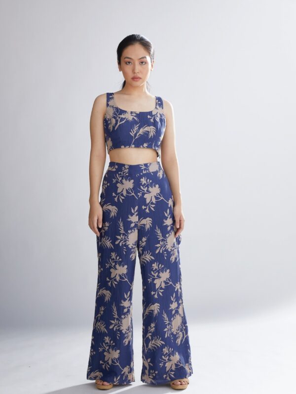 KOAI – BLUE AND PEACH FLORAL BUSTIER