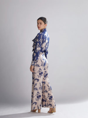 KOAI – PEACH AND BLUE FLORAL PANTS - Image 2