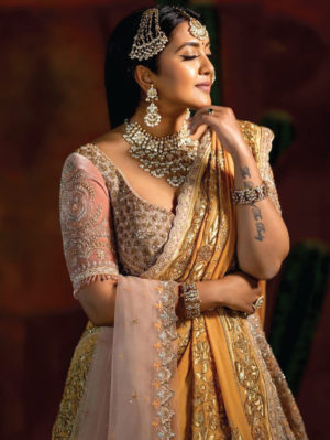 Payal Keyal - Nude Pink Lehenga Set - Image 4