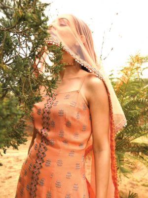 SURBHI GUPTA - CORAL SHARARA SET - Image 3