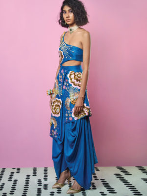 PAPA DON’T PREACH- Electric Blue Jumpsuit - Image 2