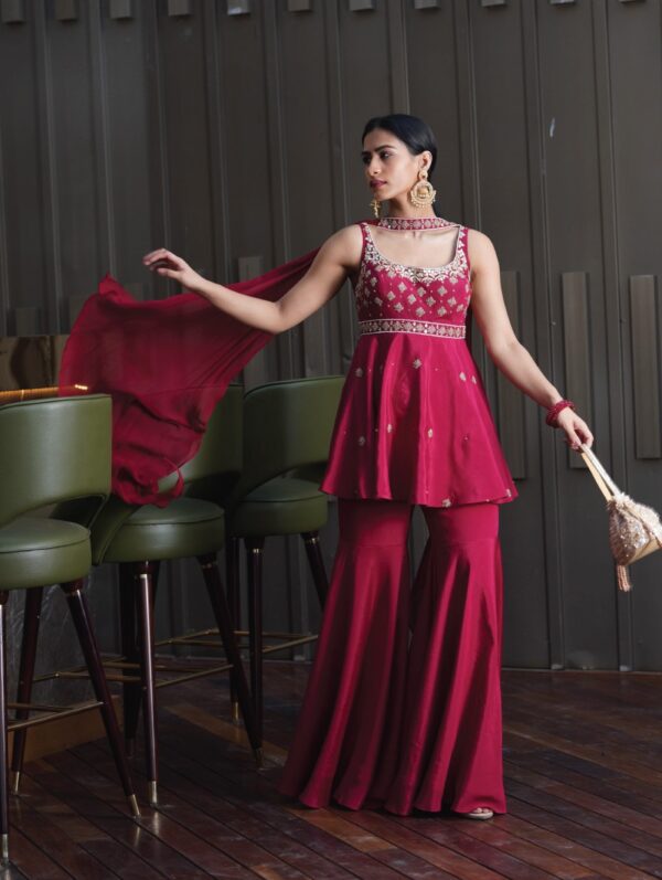 RASHIKA SHARMA- Aaisha Pepum Kurta and Sharara Set
