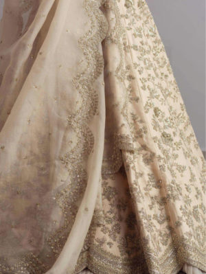 Anushree Reddy - Ivory and gold embellished lehenga set - Image 5