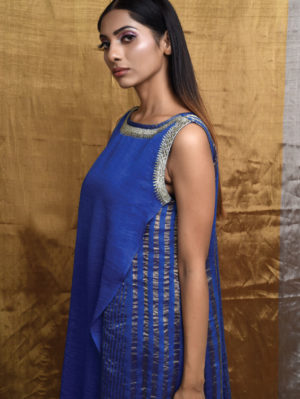 PRITI PRASHANT – Royal Blue Dress - Image 3