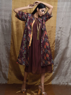 PRITI PRASHANT – Gold Dress with Jacket - Image 6