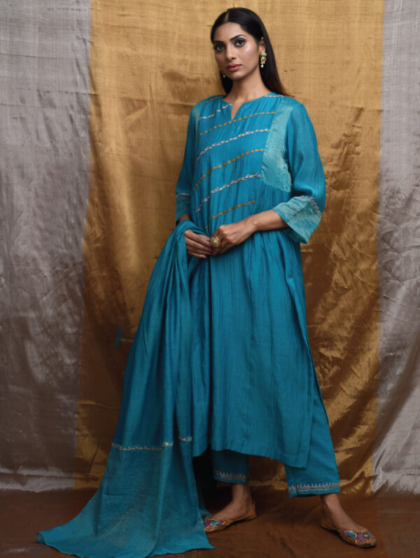PRITI PRASHANT – Turquoise Kurta Set