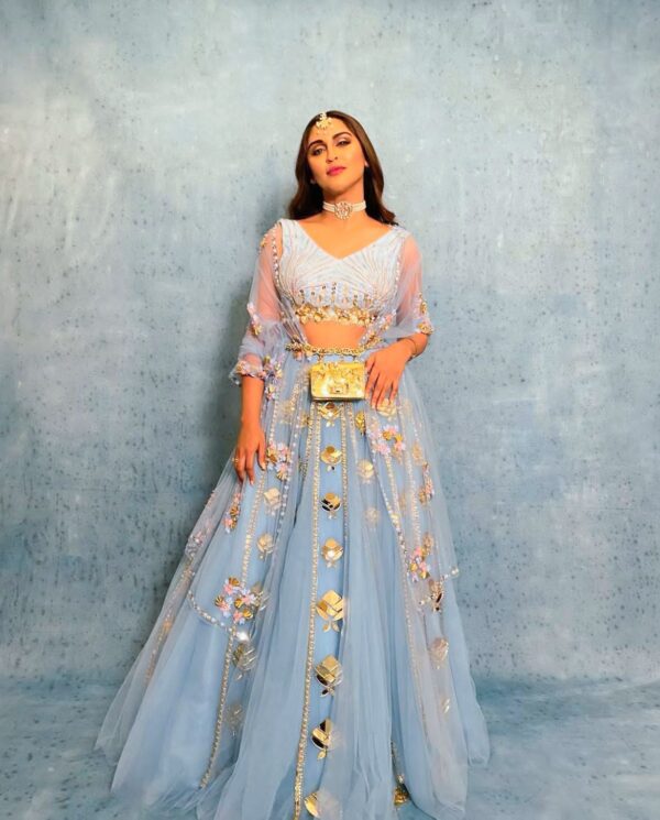 PAPA DON’T PREACH- POWDER BLUE LEHENGA SET