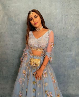 PAPA DON’T PREACH- POWDER BLUE LEHENGA SET - Image 2