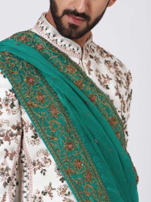 JATIN MALIK – Fleur Bloom Sherwani - Image 4